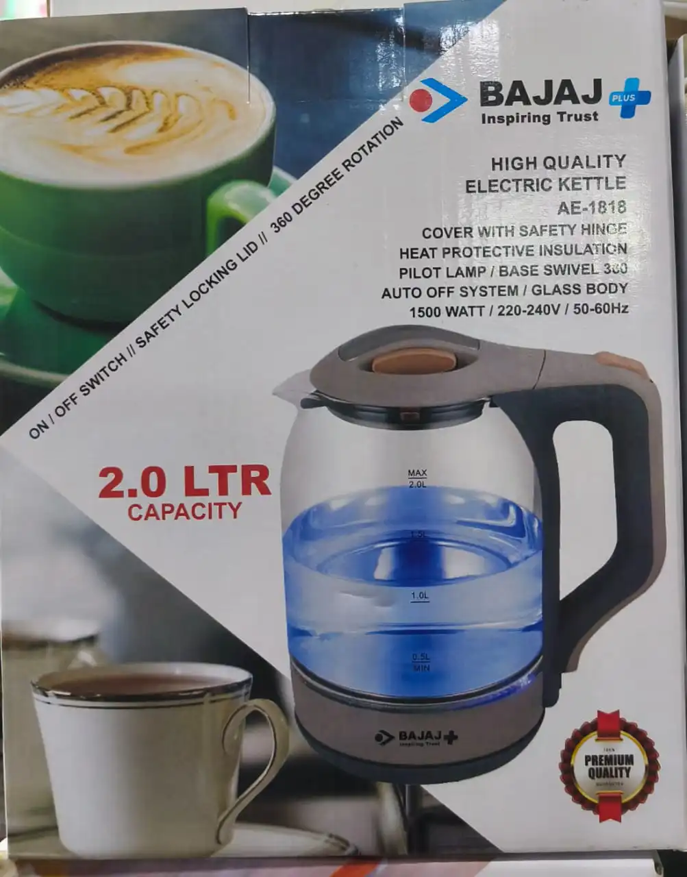Bajaj Plus High Quality Electric Kettle AE- 1818 (2.0 LTR)