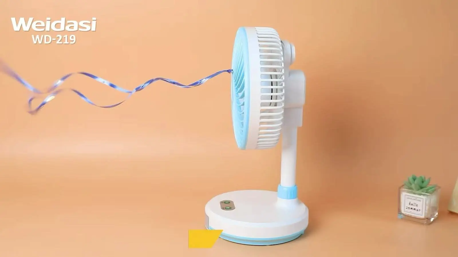 WD-219 Rechargeable USB Fan with Led Light - Image 2