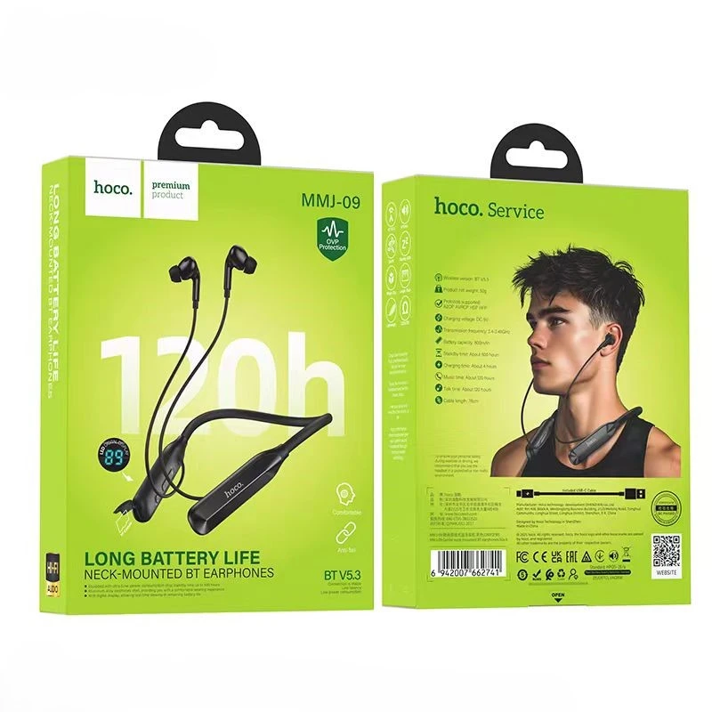 HOCO. MMJ-09 Long Battery Life Neck-Mounted BT Earphones - Image 3